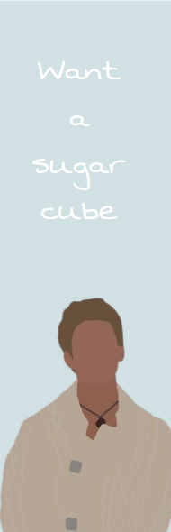 Want a Sugar Cube — handmade bookmark