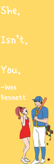 She Isn't You — handmade bookmark